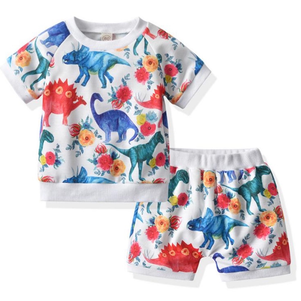 Girls Dinosaur Tee & Shorts Set